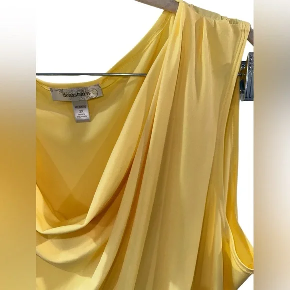 Dressbarn Sunny Yellow‎ Drape Top - Picture 3 of 5